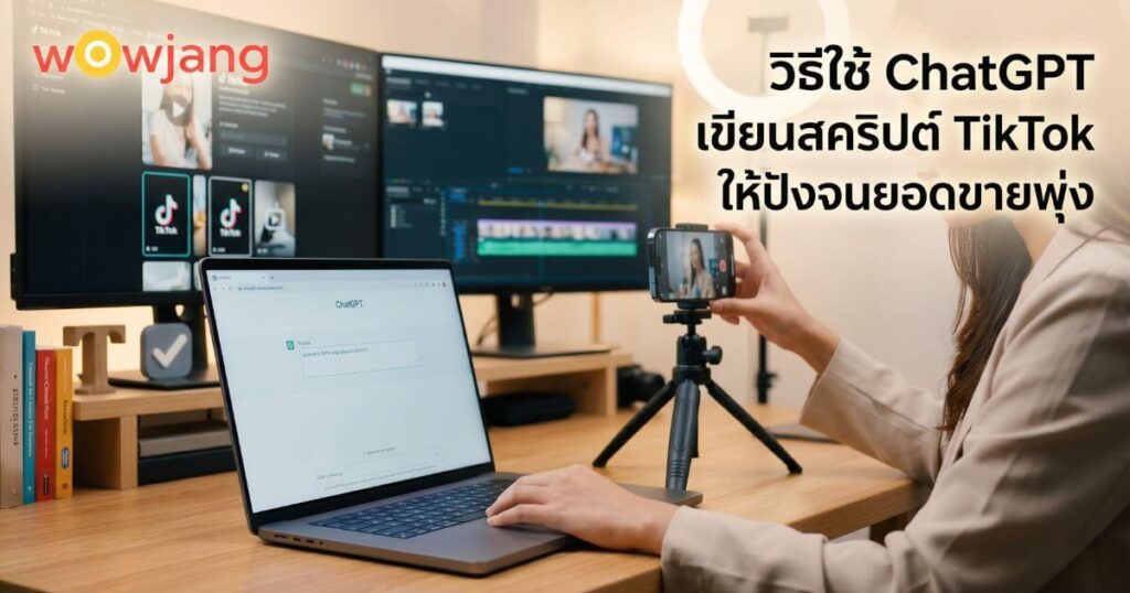 ใช้ chat gpt เขียนสคริปต์ tiktok